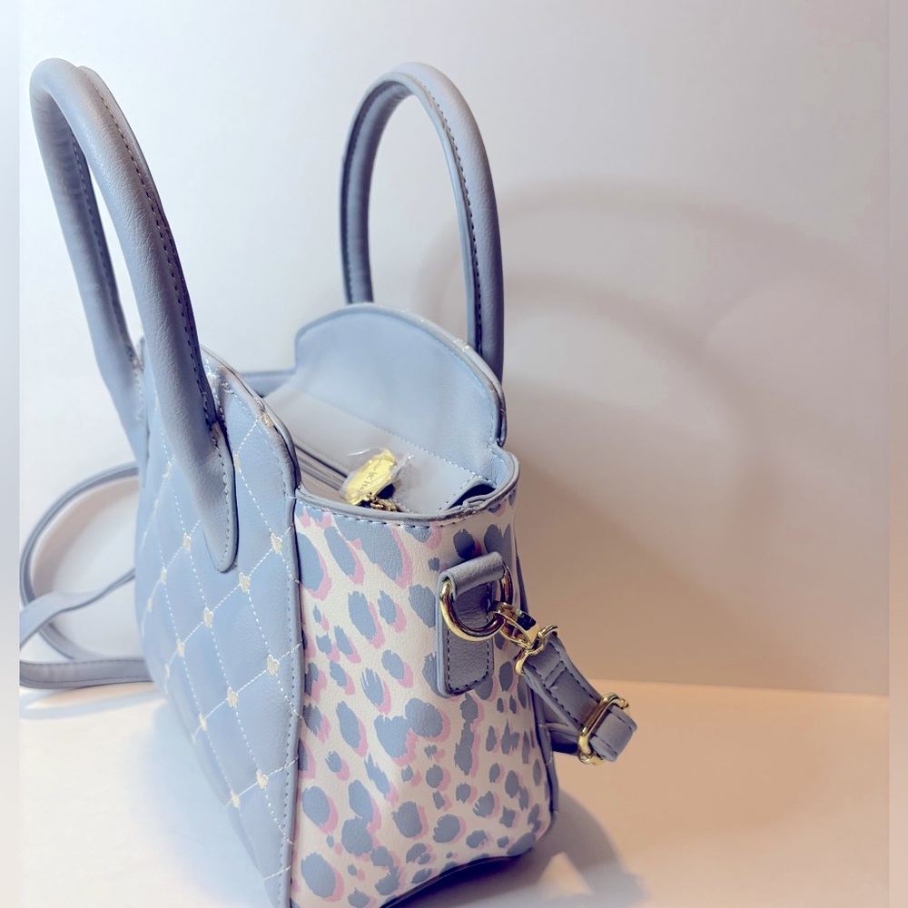 Betsey Johnson Pastel Blue Quilted Crossbody Bag - Picture 4 of 10